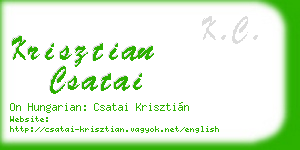 krisztian csatai business card