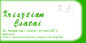 krisztian csatai business card